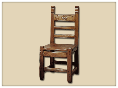 chair with wooden seat