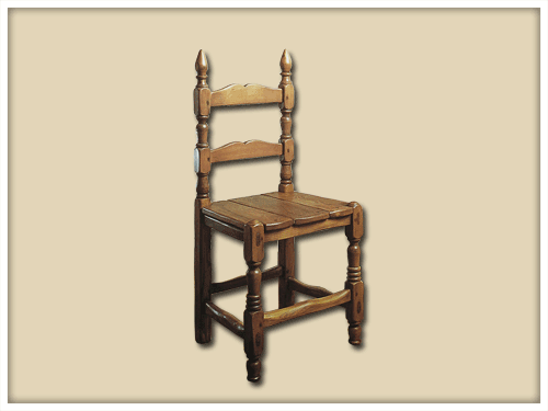 straw-bottomed chair