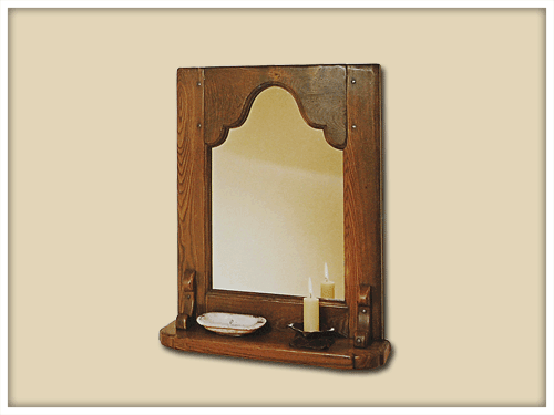 Mirror with shelf